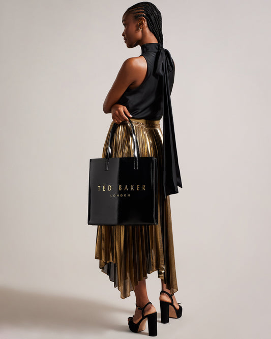 Women's CRINKON-Crinkle Large Icon Bag Black Ted Baker South Africa Bellabags