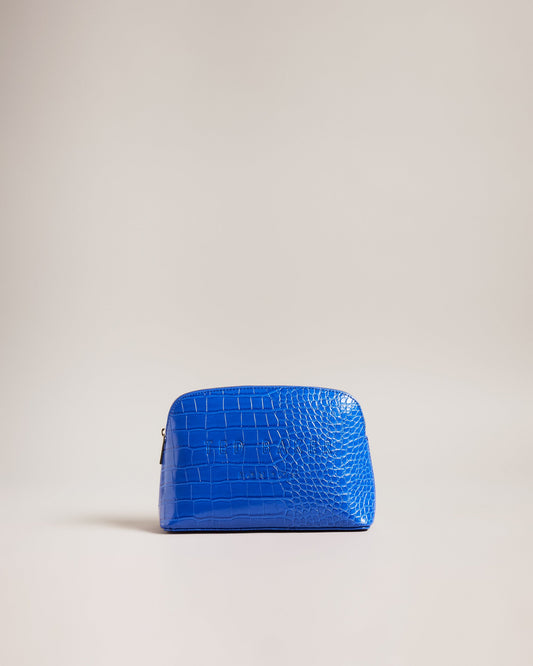 Women's Crocala-Imitation Croc Makeup Bag Brt-Blue Ted Baker South Africa Bellabags