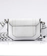 White Lee Ostrich Leather Shoulder Bag Bellabags Bellabags