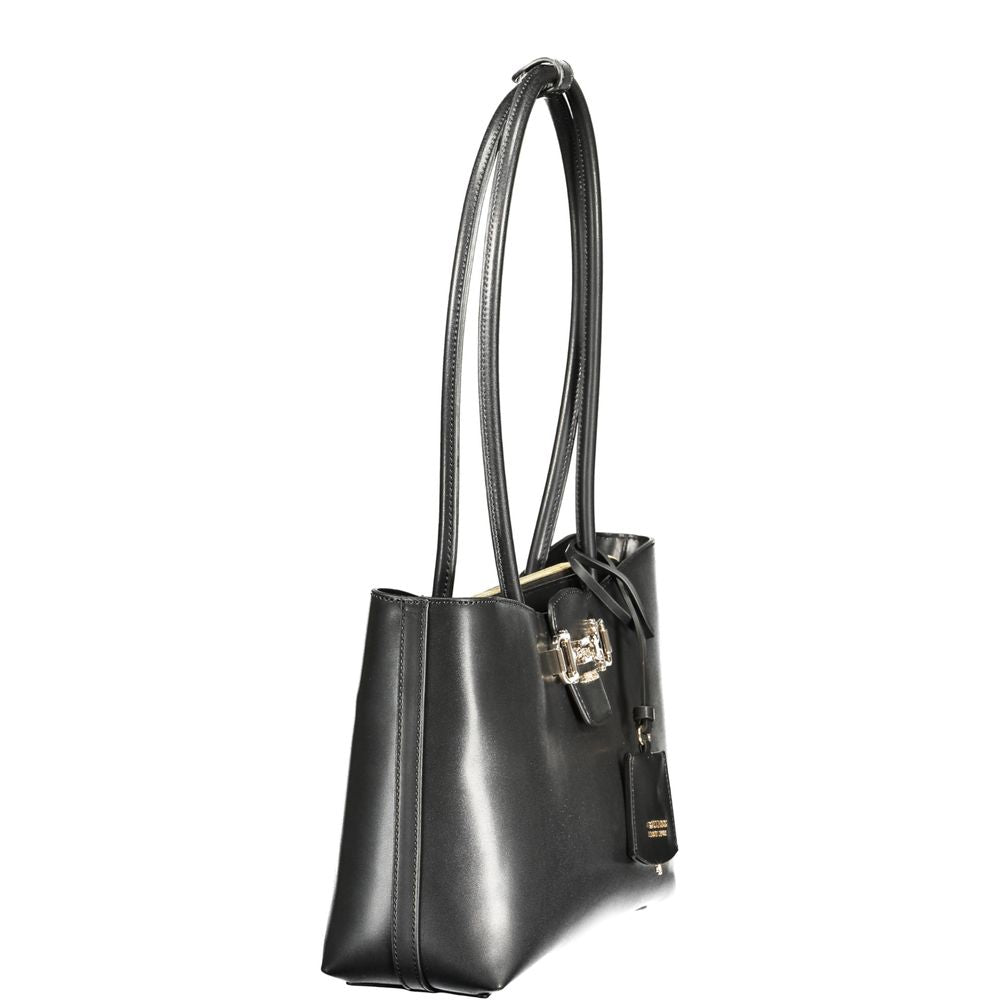 Guess Jeans Nero Poliuretano Woman Handbag Guess Jeans Xosier