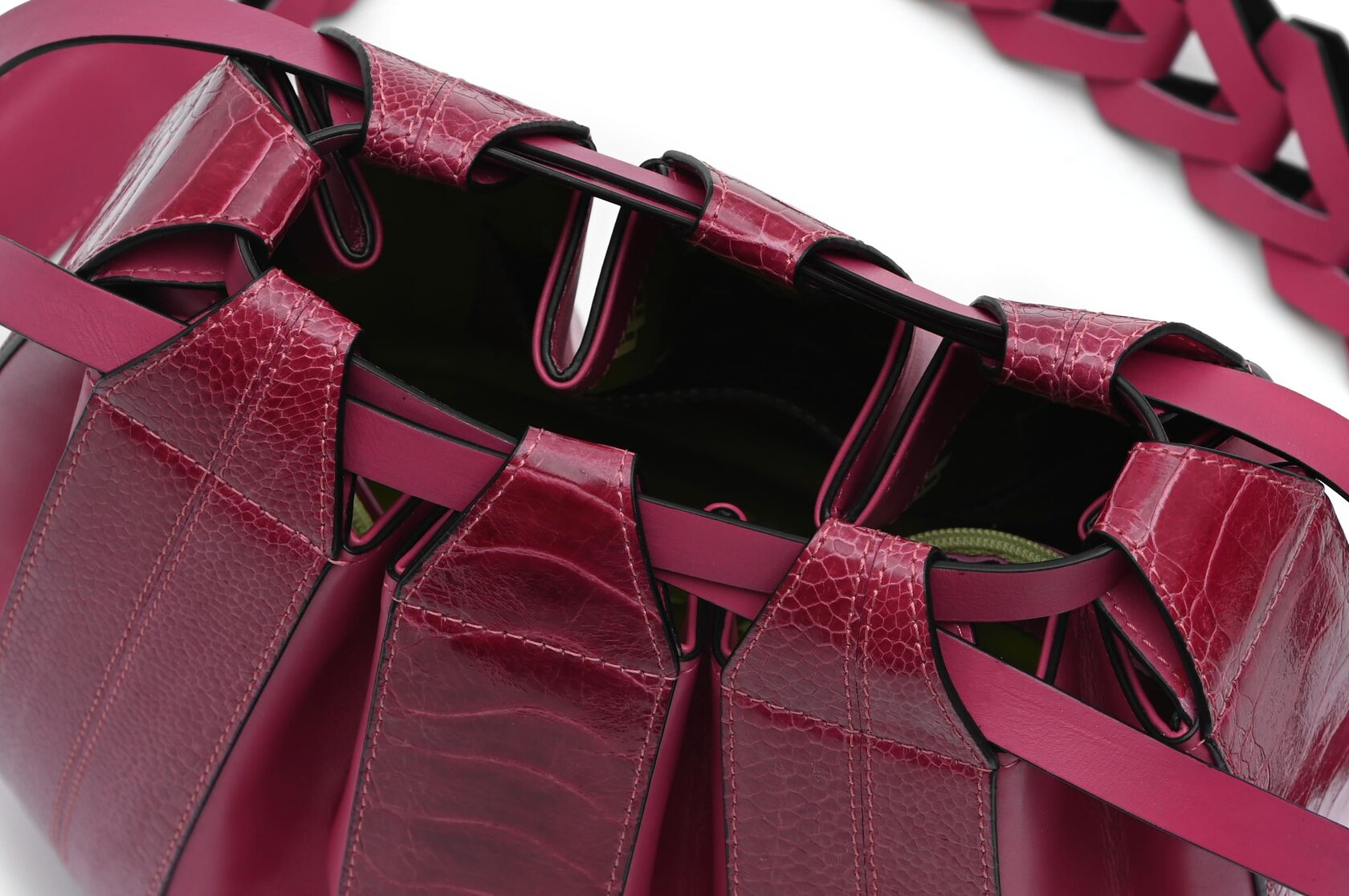 Pink Lyra Ostrich Leather Crossbody Bag Bellabags Bellabags