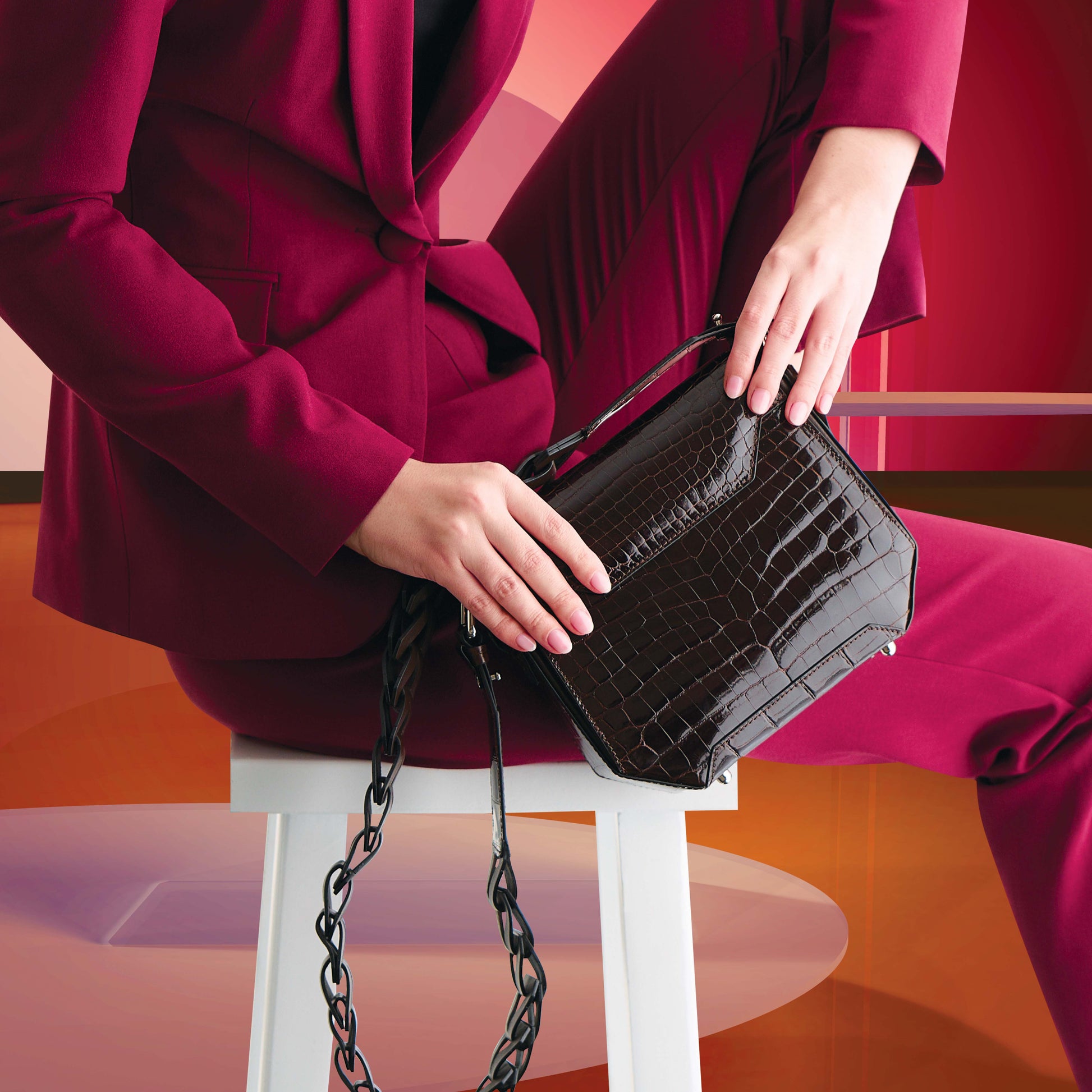 Light Brown Lia Ostrich Leather Shoulder Bag Bellabags Bellabags