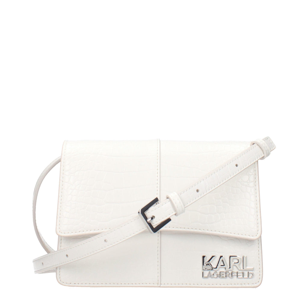 Karl Lagerfeld White Polyethylene Crossbody Bag Karl Lagerfeld Xosier