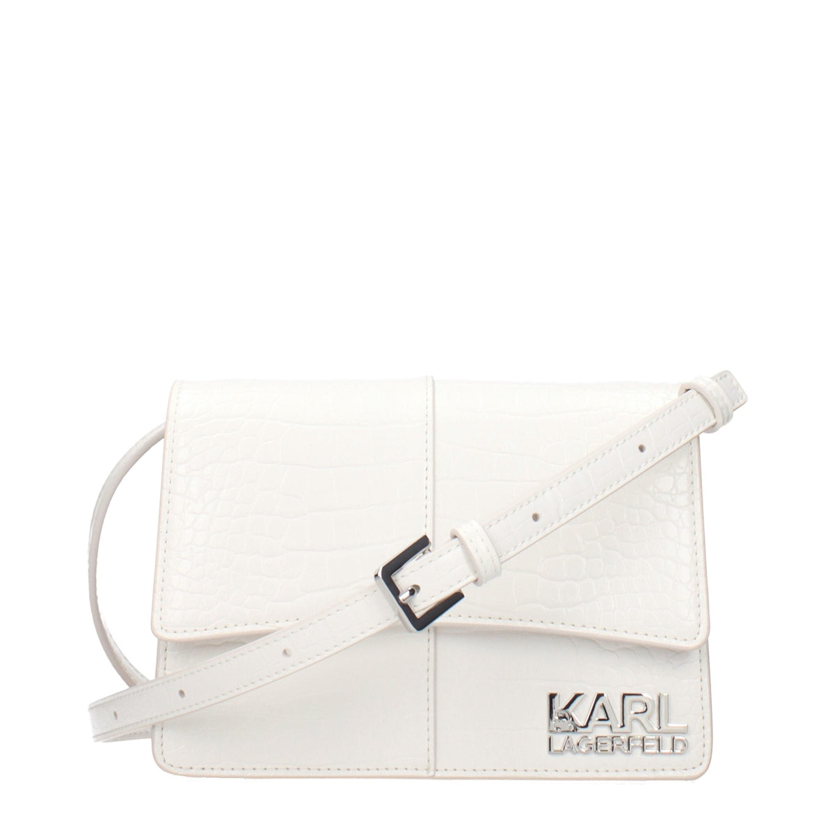 Karl Lagerfeld White Polyethylene Crossbody Bag Karl Lagerfeld Xosier
