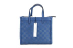 Marc Jacobs Mini Grind Blue Sea Perforated Leather Crossbody Tote Bag Purse Marc Jacobs