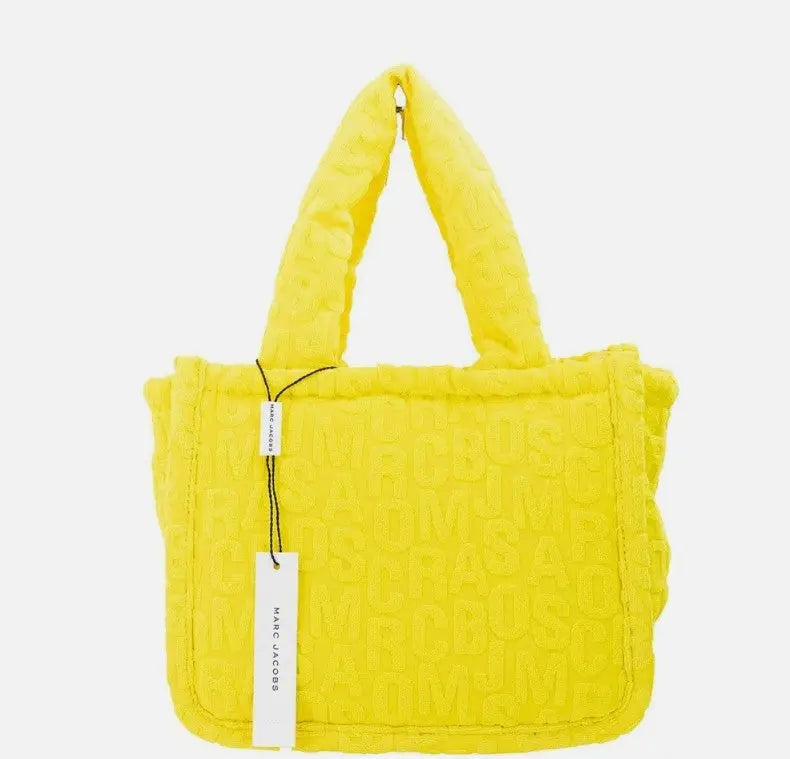 Marc Jacobs The Monogram Terry Tote Small Golden Kiwi Shoulder Bag Purse Marc Jacobs