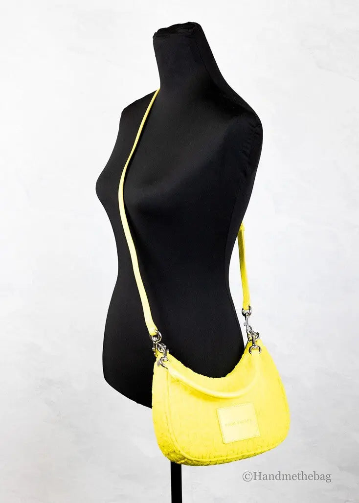 Marc Jacobs Monogram Terry Fabric Golden Kiwi Hobo Shoulder Bag Purse Marc Jacobs