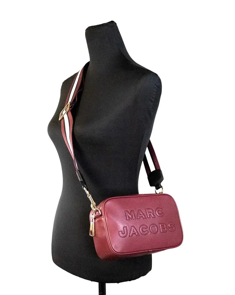 Marc Jacobs Flash Pomegranate Smooth Leather Embossed Camera Crossbody Bag Purse Marc Jacobs