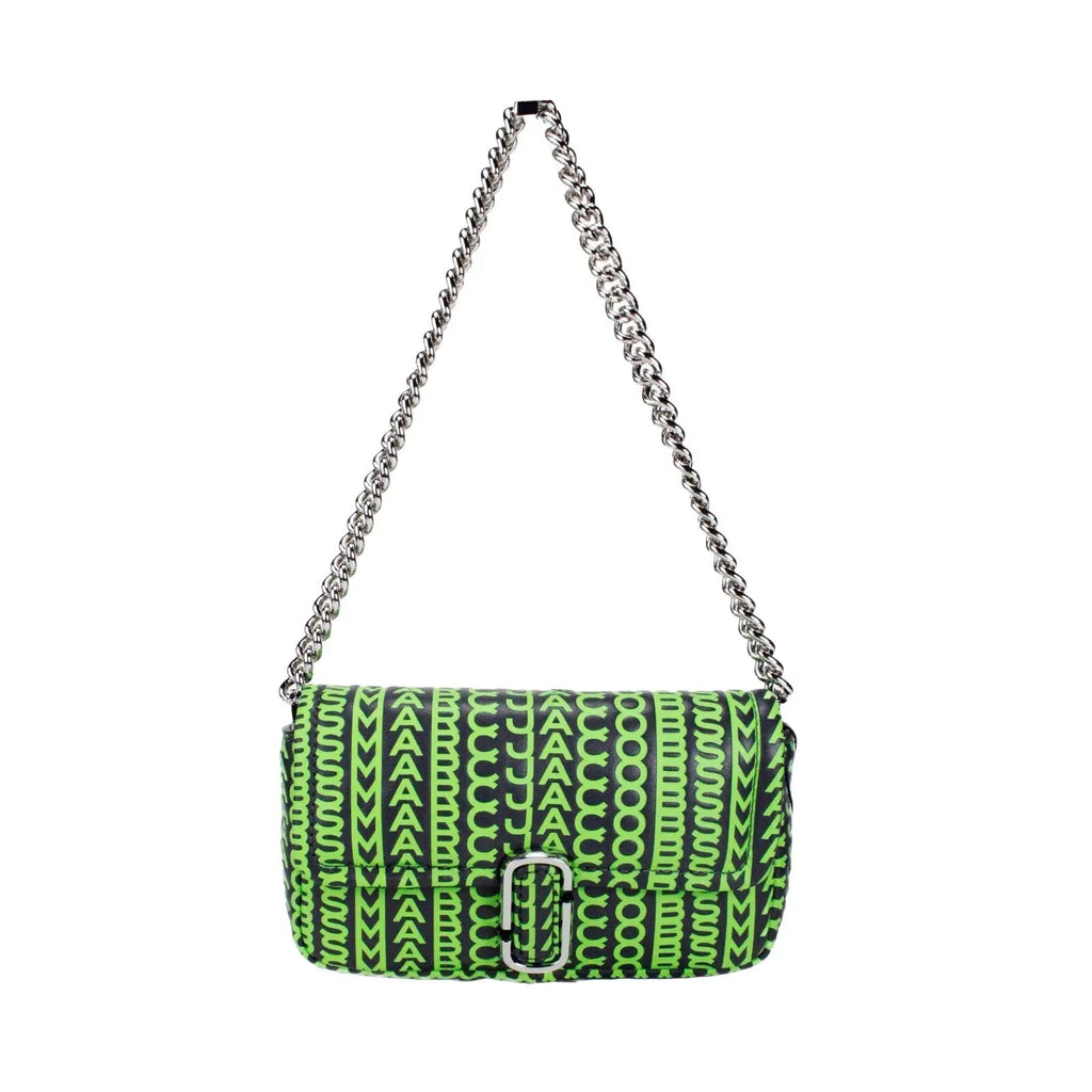 Marc Jacobs Neon Green The Monogram Leather J Marc Mini Shoulder Bag Crossbody Marc Jacobs