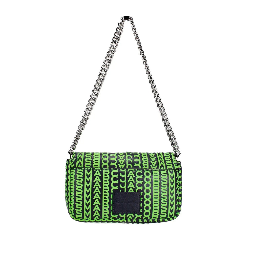 Marc Jacobs Neon Green The Monogram Leather J Marc Mini Shoulder Bag Crossbody Marc Jacobs