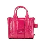 Marc Jacobs The Shiny Crinkle Micro Tote Magenta Leather Crossbody Bag Handbag Marc Jacobs