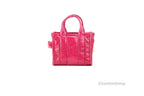 Marc Jacobs The Shiny Crinkle Micro Tote Magenta Leather Crossbody Bag Handbag Marc Jacobs
