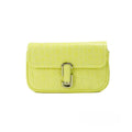 Marc Jacobs The Mini Shoulder Bag Yellow Embossed Leather Crossbody Bag Marc Jacobs