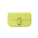 Marc Jacobs The Mini Shoulder Bag Yellow Embossed Leather Crossbody Bag Marc Jacobs