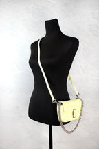 Marc Jacobs The Mini Shoulder Bag Yellow Embossed Leather Crossbody Bag Marc Jacobs