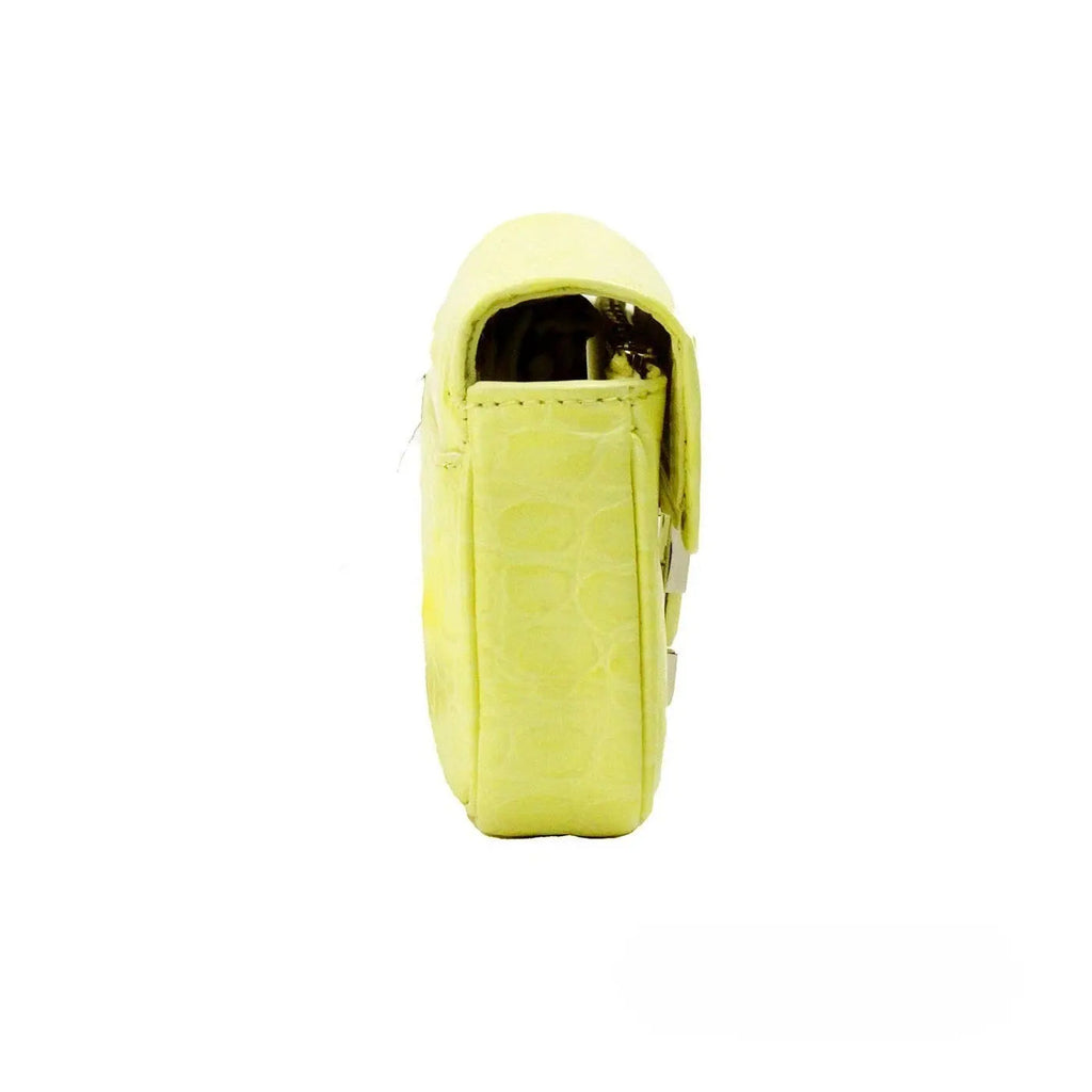 Marc Jacobs The Mini Shoulder Bag Yellow Embossed Leather Crossbody Bag Marc Jacobs