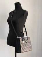 Marc Jacobs Mini Grind Signet Printed Leather Crossbody Tote Handbag Purse Marc Jacobs
