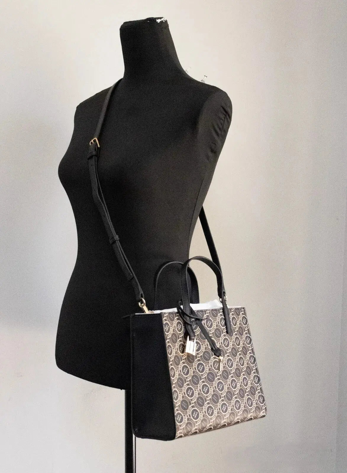 Marc Jacobs Mini Grind Signet Printed Leather Crossbody Tote Handbag Purse Marc Jacobs