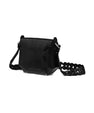 Black Lia Ostrich Leather Shoulder Bag Bellabags Bellabags