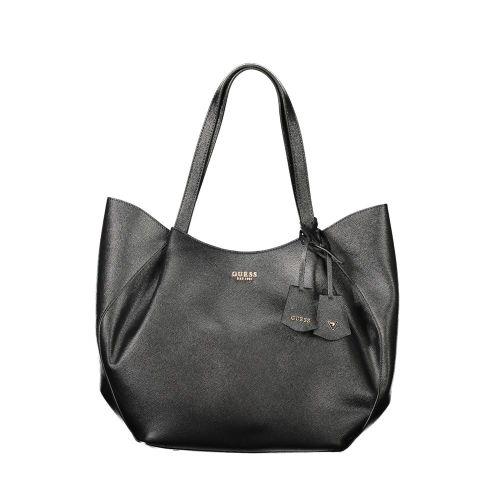 Guess Jeans Nero Poliuretano Women Handbag Guess Jeans Xosier