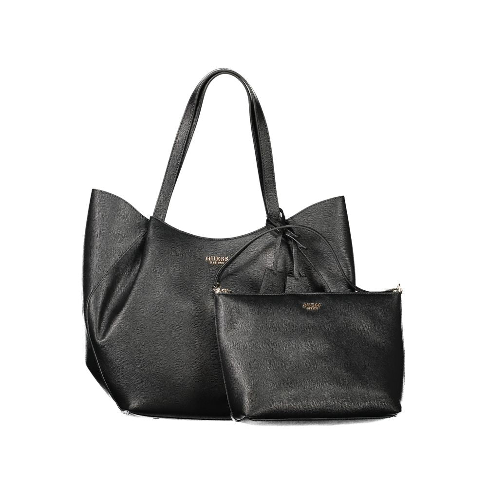 Guess Jeans Nero Poliuretano Women Handbag Guess Jeans Xosier
