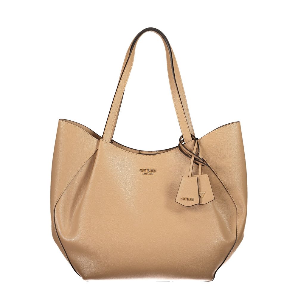 Guess Jeans Beige Polyurethane Women's Bag with Shoulder Handles Guess Jeans Xosier