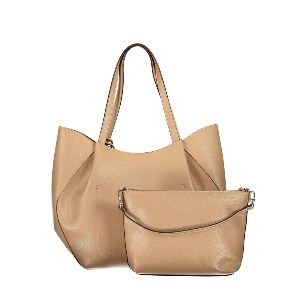 Guess Jeans Beige Polyurethane Women's Bag with Shoulder Handles Guess Jeans Xosier