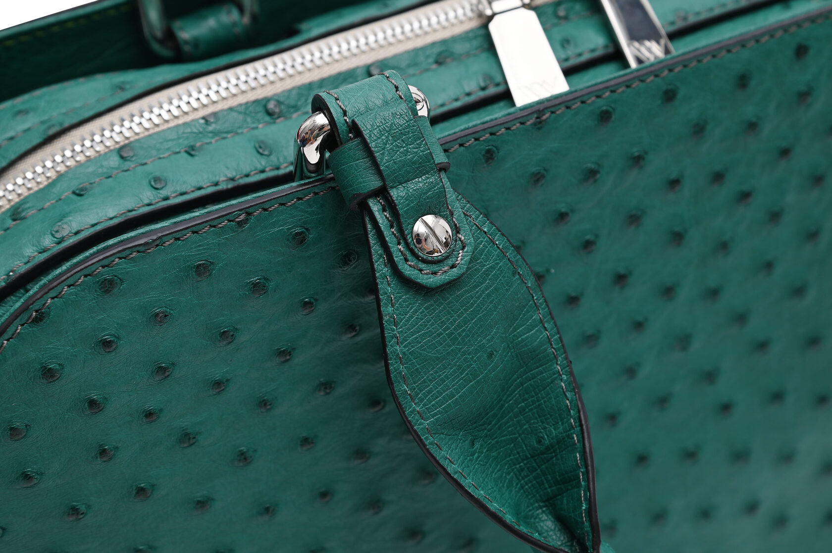 Green Lexington Ostrich Leather Business Bag Bellabags Bellabags