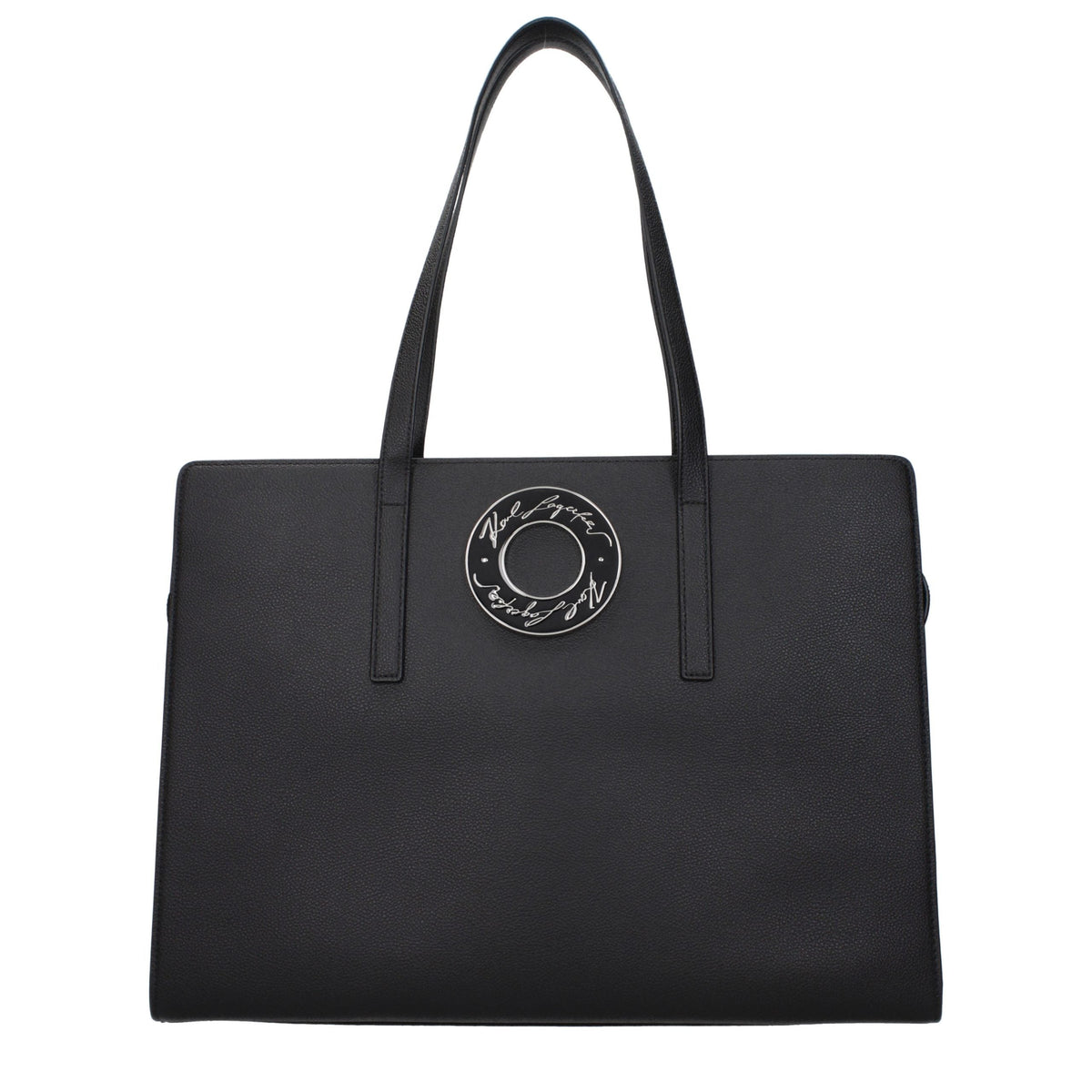 Karl Lagerfeld Black Leather Shoulder Bag Karl Lagerfeld Xosier