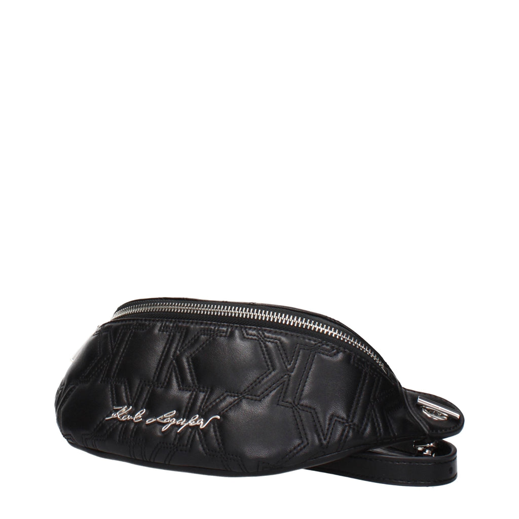 Karl Lagerfeld Black Leather Backpack Karl Lagerfeld Xosier