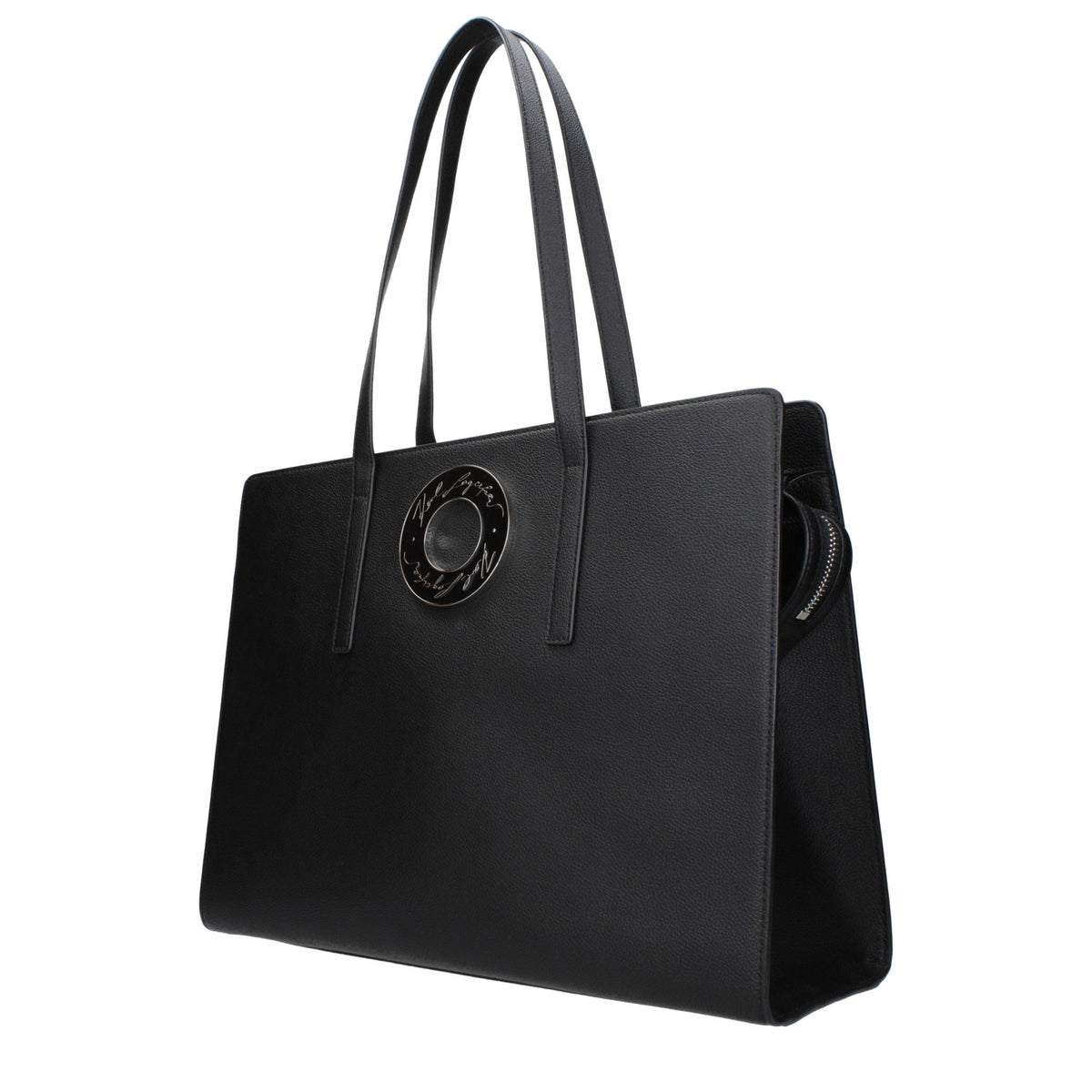 Karl Lagerfeld Black Leather Shoulder Bag Karl Lagerfeld Xosier