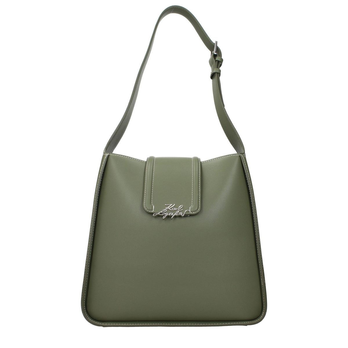 Karl Lagerfeld Green Leather Shoulder Bag Karl Lagerfeld Xosier