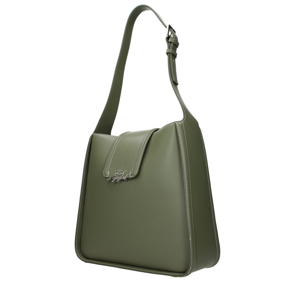 Karl Lagerfeld Green Leather Shoulder Bag Karl Lagerfeld Xosier