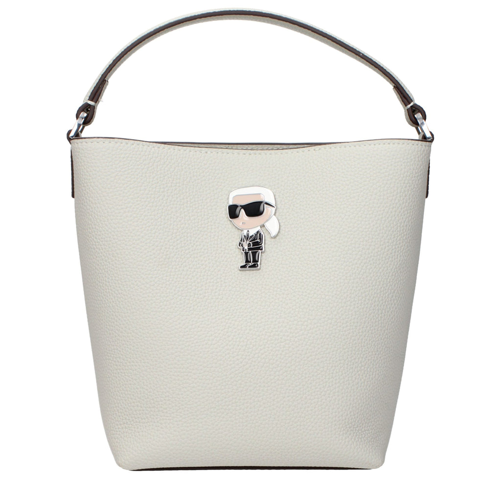 Karl Lagerfeld Gray Leather Handbag Karl Lagerfeld Xosier