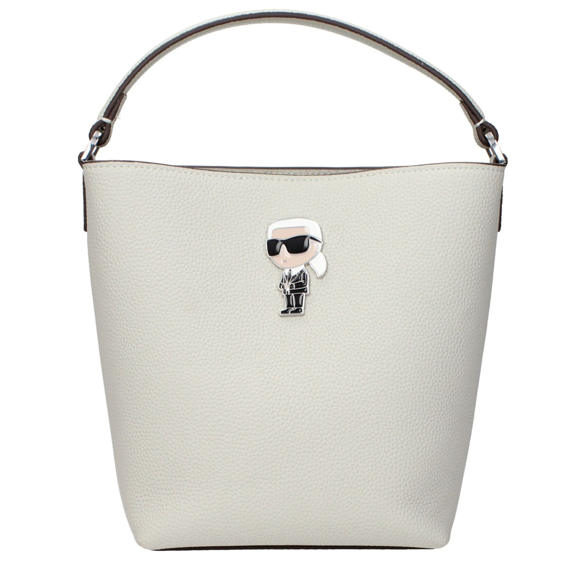 Karl Lagerfeld Gray Leather Handbag Karl Lagerfeld Xosier