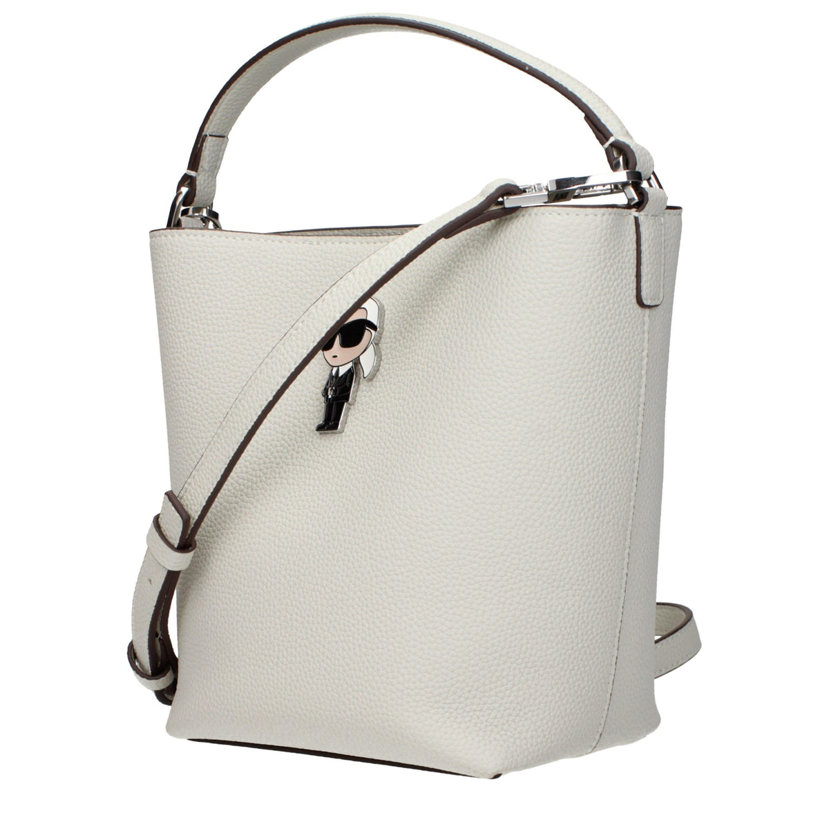 Karl Lagerfeld Gray Leather Handbag Karl Lagerfeld Xosier