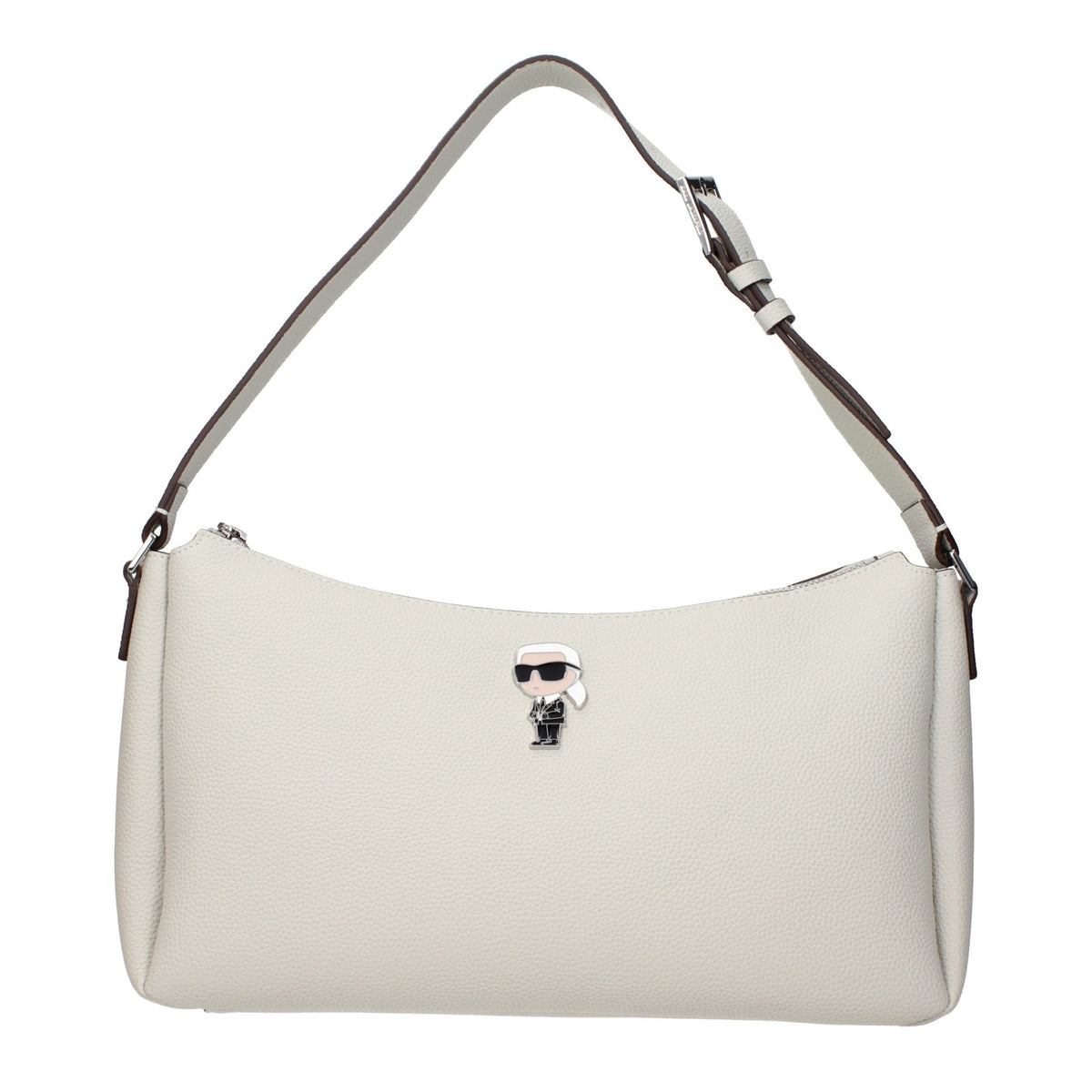 Karl Lagerfeld Gray Leather Shoulder Bag Karl Lagerfeld Xosier