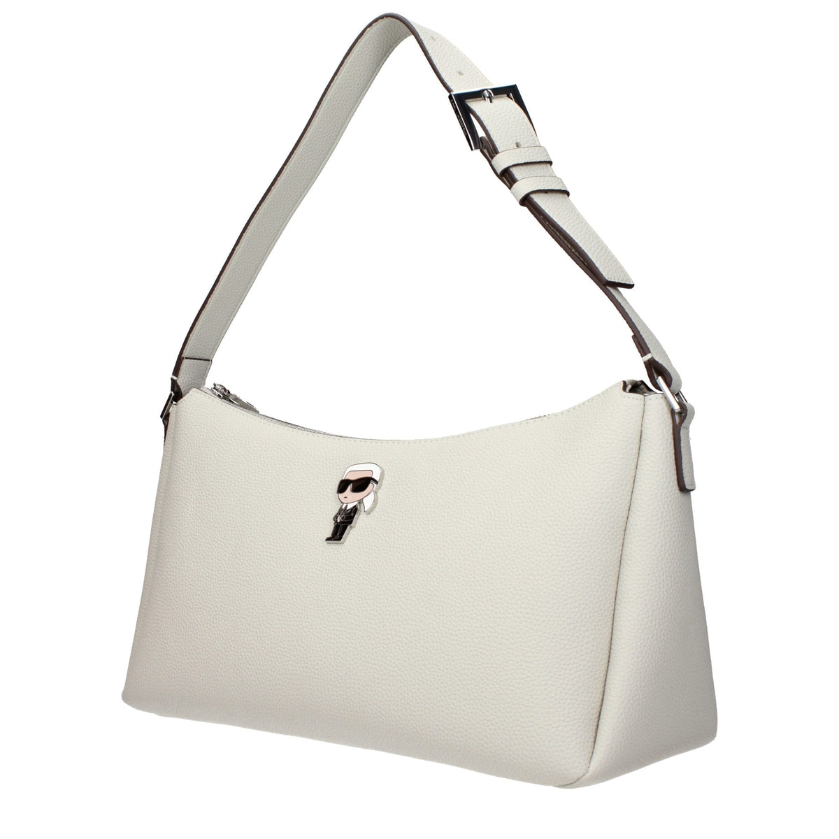 Karl Lagerfeld Gray Leather Shoulder Bag Karl Lagerfeld Xosier