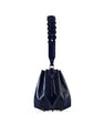 Blue Venutti Ostrich Leather Bucket Bag Bellabags Bellabags