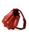 Red Venutti Ostrich Leather Bucket Bag Bellabags Bellabags