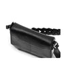 Black Lia Ostrich Leather Shoulder Bag Bellabags Bellabags
