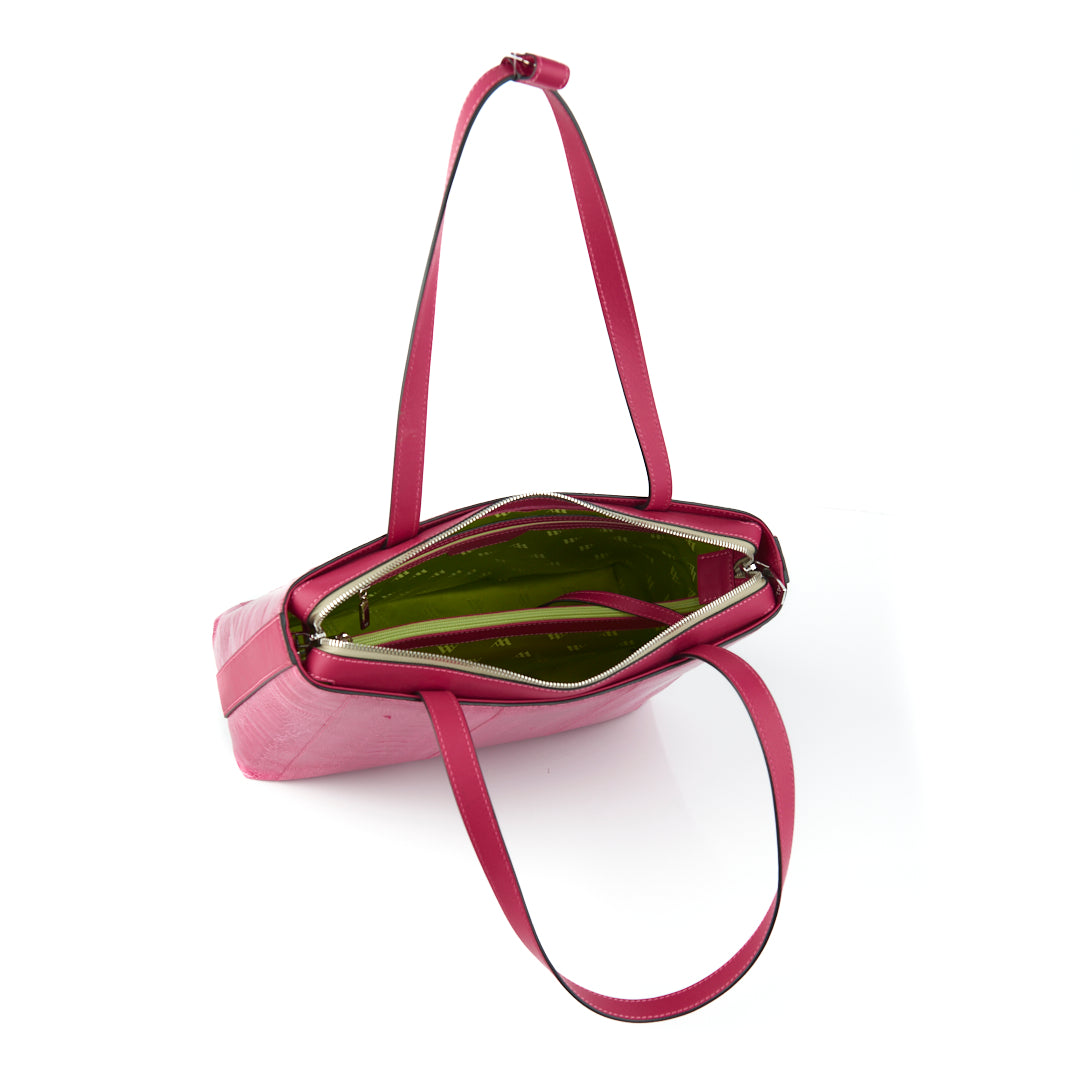 Pink Lilibet Ostrich Leather Tote Bag Bellabags Bellabags