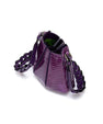 Purple Luna Crocodile Leather Shoulder Bag Bellabags Bellabags