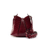 Red Luna Crocodile Leather Shoulder Bag Bellabags Bellabags
