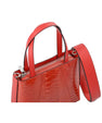 Red Lily Ostrich Leather Shoulder Bag Bellabags Bellabags