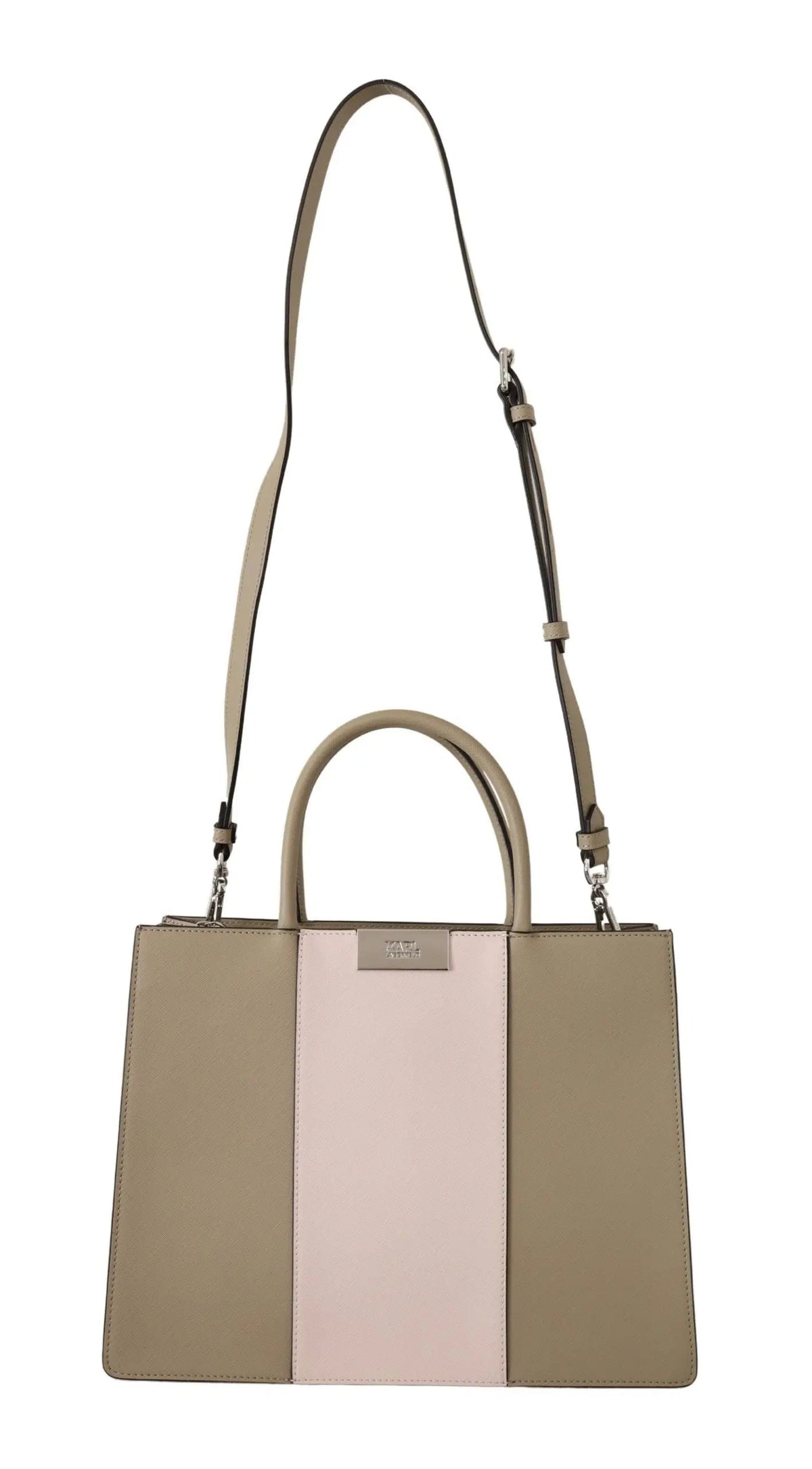 Karl Lagerfeld Sage Green Polyurethane Tote Shoulder Bag Karl Lagerfeld