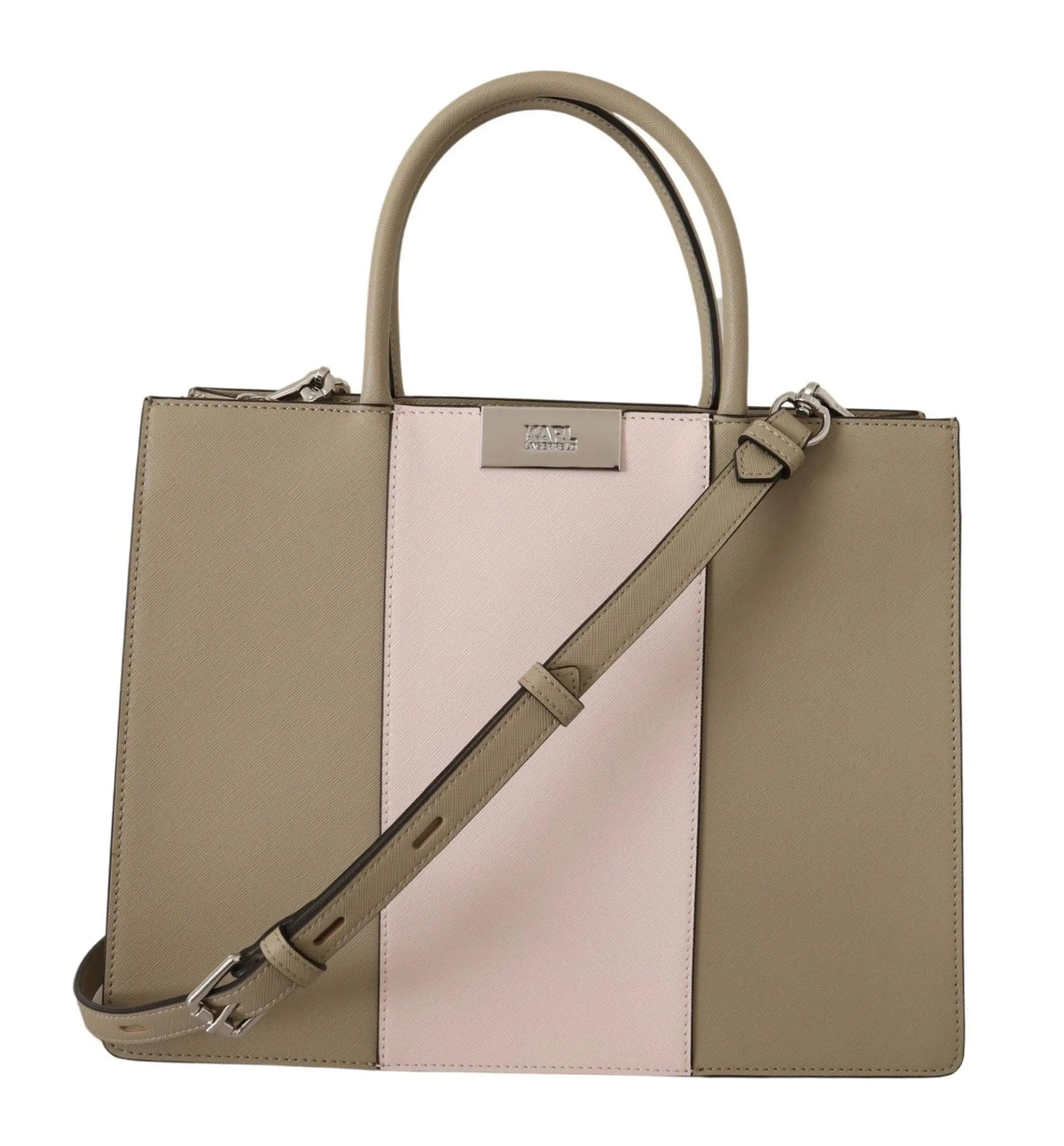 Karl Lagerfeld Sage Green Polyurethane Tote Shoulder Bag Karl Lagerfeld