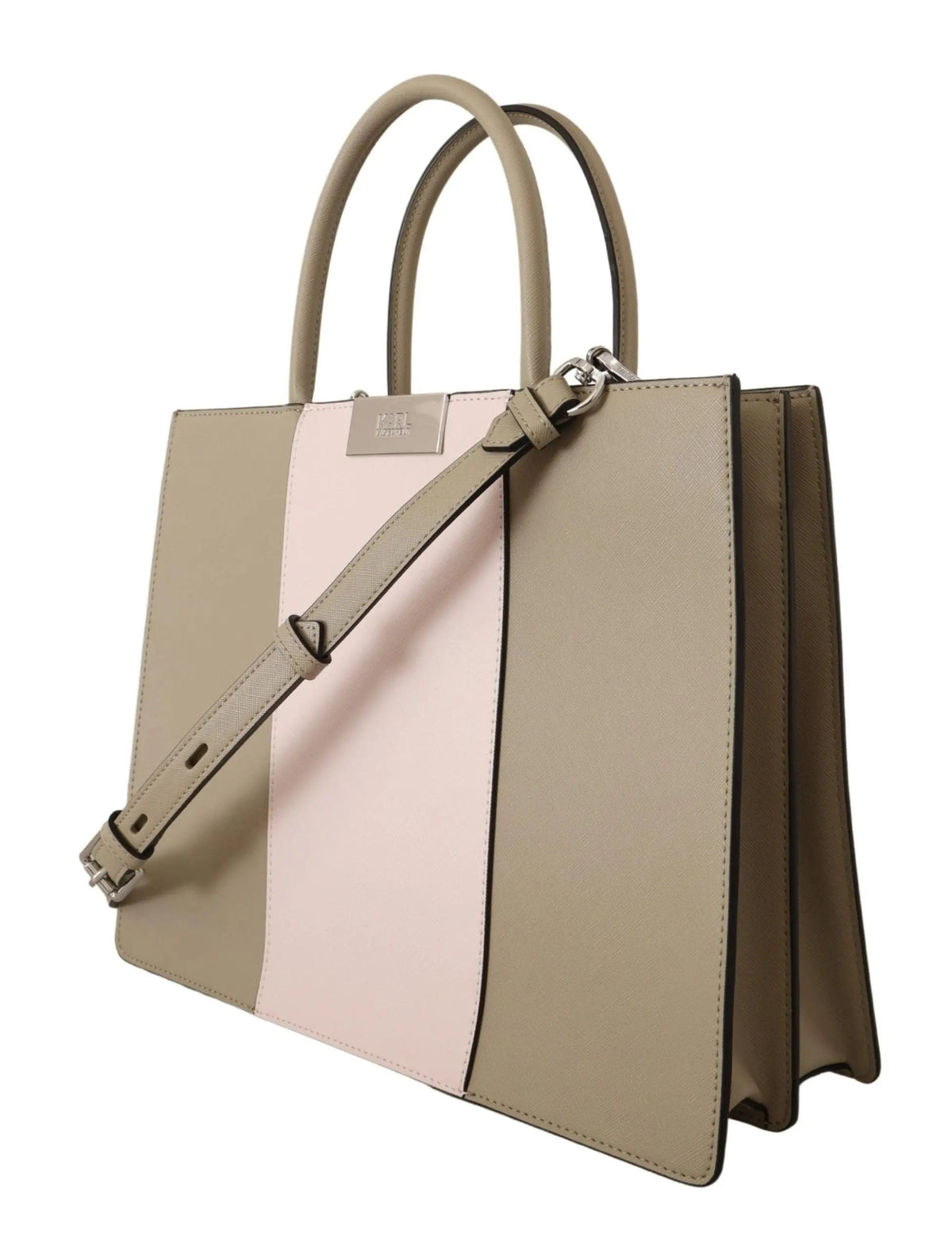 Karl Lagerfeld Sage Green Polyurethane Tote Shoulder Bag Karl Lagerfeld