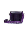 Purple Lia Ostrich Leather Shoulder Bag Bellabags Bellabags