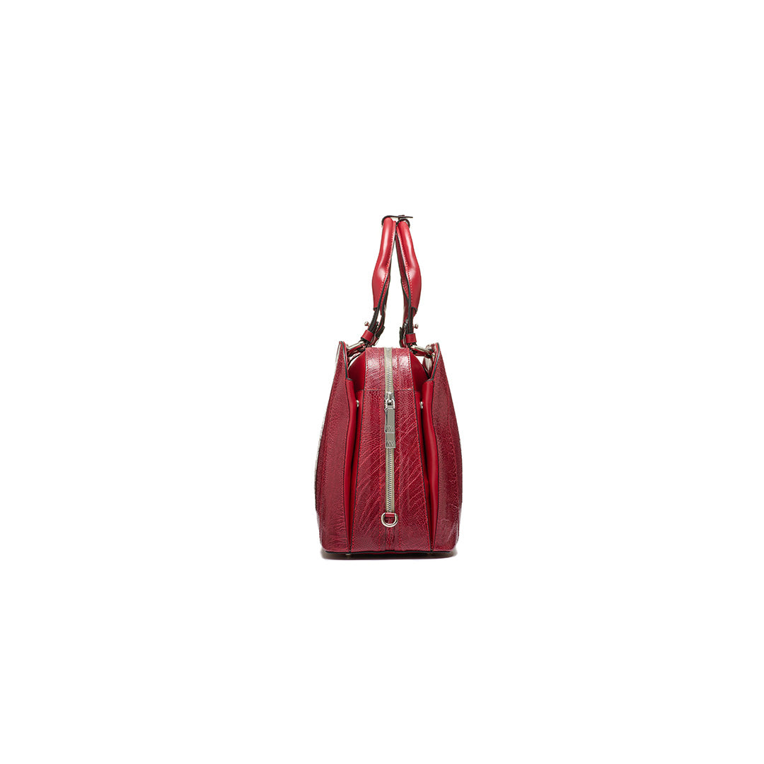 Red Lexington Ostrich Leather Business Bag Bellabags Bellabags